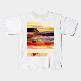 modern abstract painting rainbow Kids T-Shirt